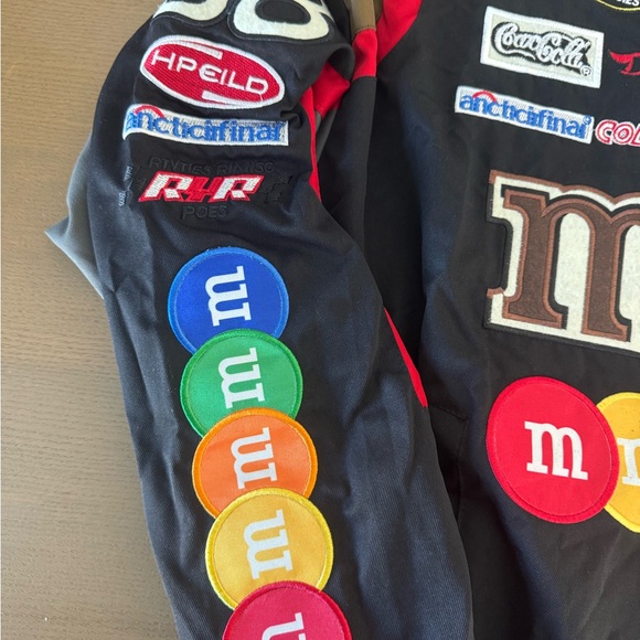 M&M'S Black Multicolor Logo Racing Varsity Jacket - Picture 4 of 9